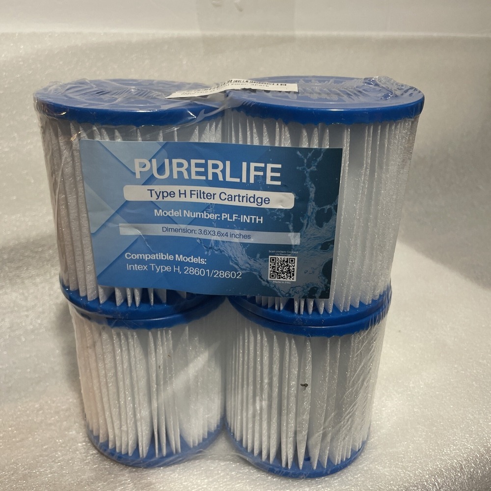 Purelife M28601/28602 Type H Pool Replacement Filter Cartridge /4pk/ PLF-INTH